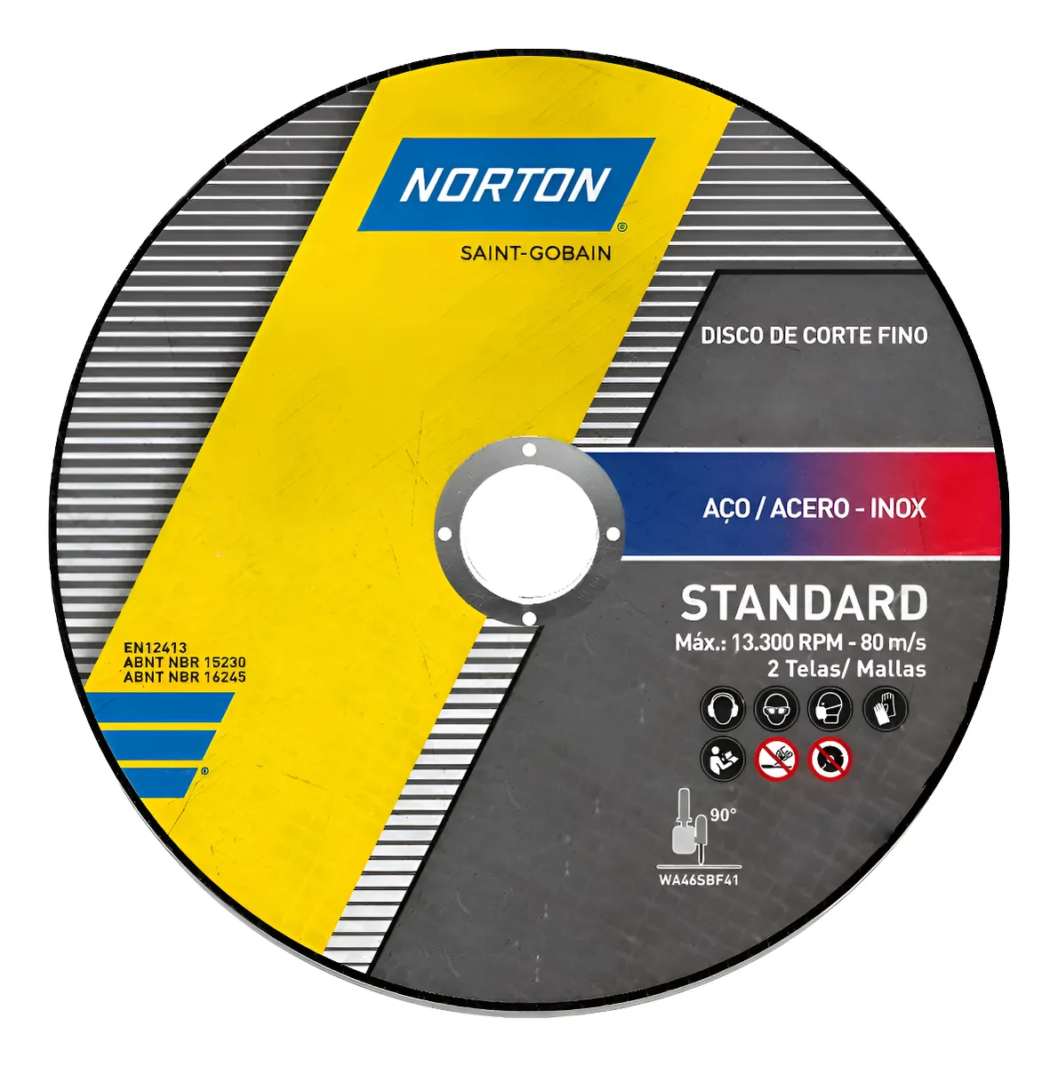 disco de corte norton standard 115 x 1.6 mm corte plano disco de corte norton standard 115 x 1.6 mm corte plano