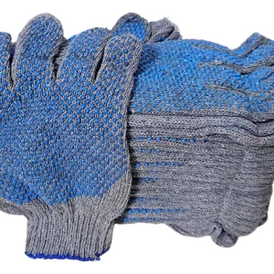 pack guantes moteados grises con pvc x 12 pares