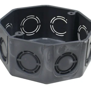 caja octogonal pvc gris ind. arg.