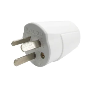 ficha macho heavy duty 10a blanca kalop