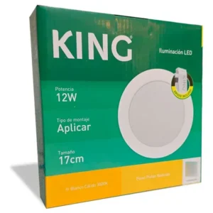 panel led redondo aplicar 12 w calida king