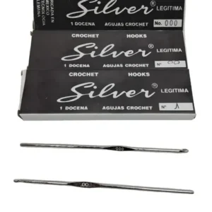aguja crochet n00 silver