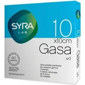 gasa esteril 10x10 x sobre syra