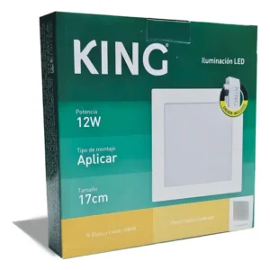 panel led cuadrado aplicar 12 w calida king