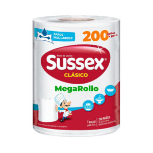 papel cocina x 200 paÑos rollo sussex