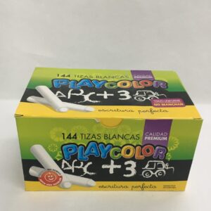tizas blancas caja x 144 u playcolor