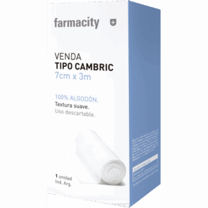 venda tipo cambric 7 cm x 3 mts alfolatex